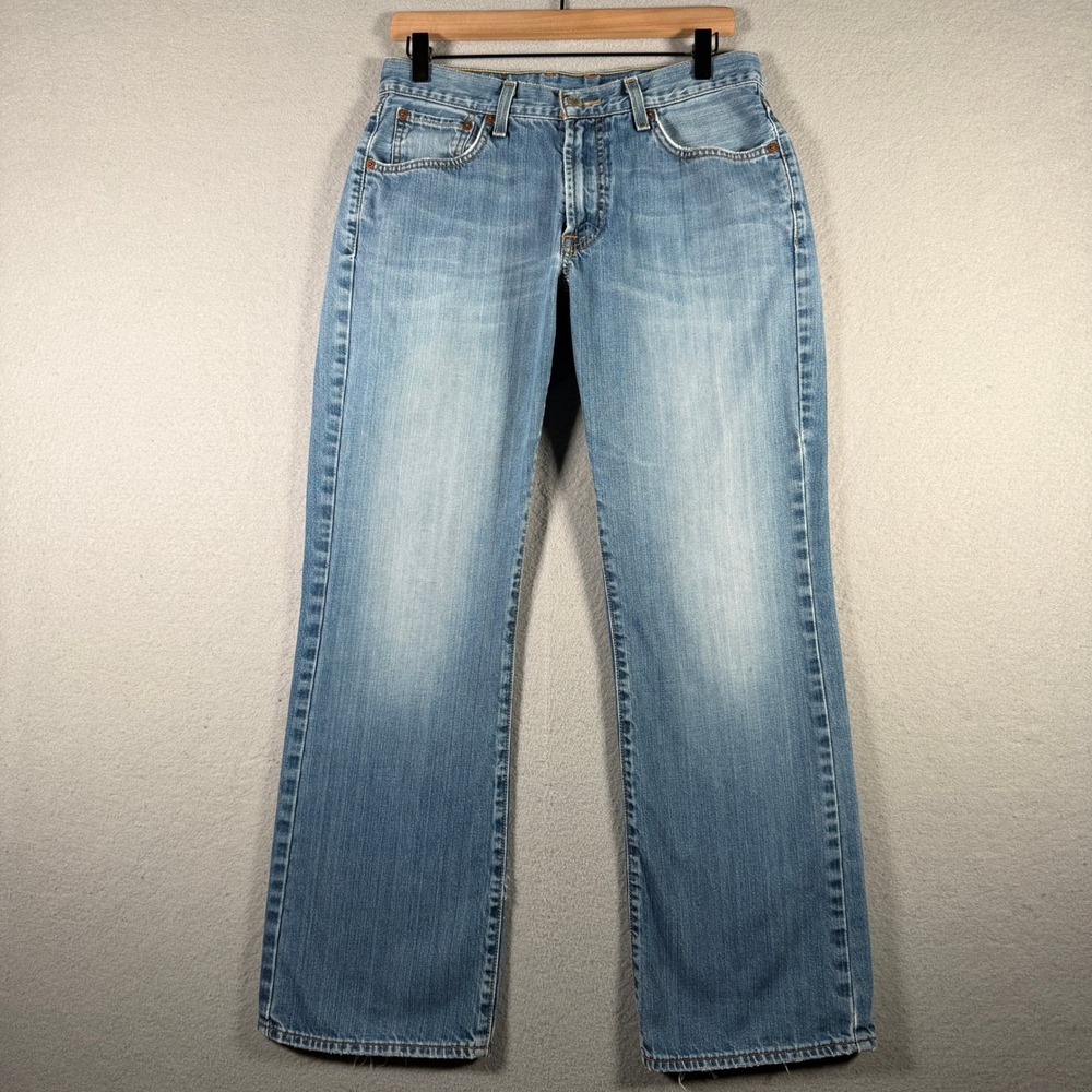 Lucky Brand Mechanic Bootcut Jeans Mens 30x30 Light Wash Blue Denim 72X7010